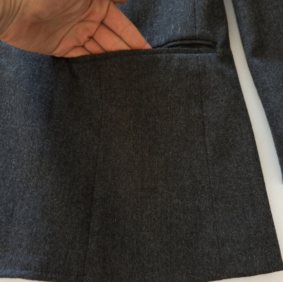 Sisley Grey Wool Zippered Classic Blazer Jacket - Picture 7 of 11